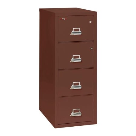 Fire King Fireking Fireproof 4 Drawer Vertical Safe-In-File Legal 20-13/16"Wx31-9/16"Dx52-3/4"H Brown 4-2131-CBRSF